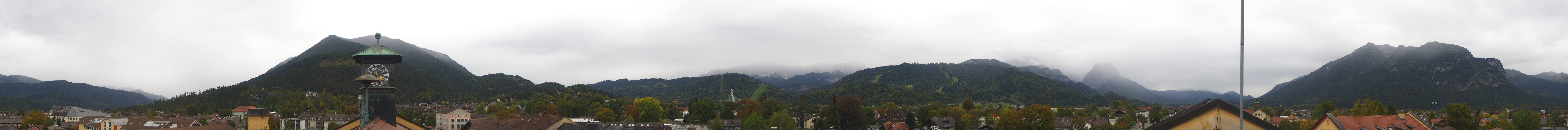Archiv Foto Webcam Panoramablick Rathaus Garmisch-Partenkirchen