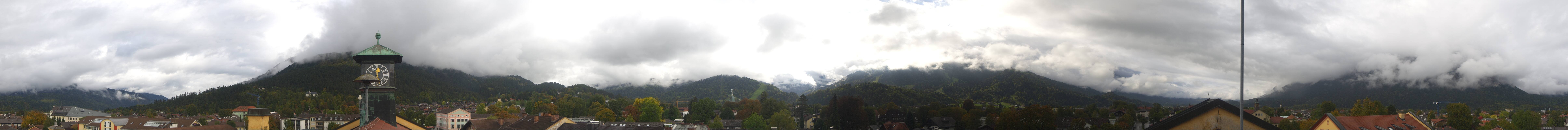 Archiv Foto Webcam Panoramablick Rathaus Garmisch-Partenkirchen