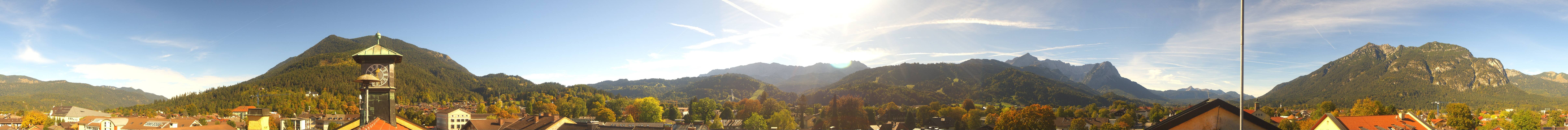 Archiv Foto Webcam Panoramablick Rathaus Garmisch-Partenkirchen