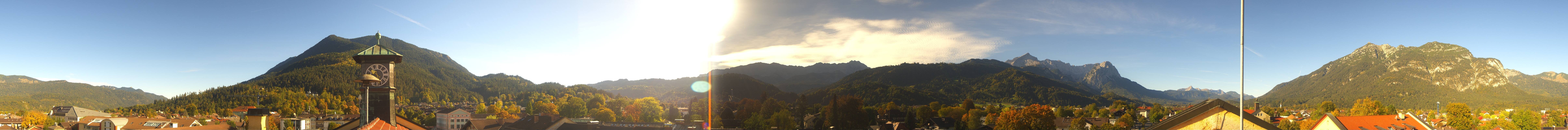 Archiv Foto Webcam Panoramablick Rathaus Garmisch-Partenkirchen