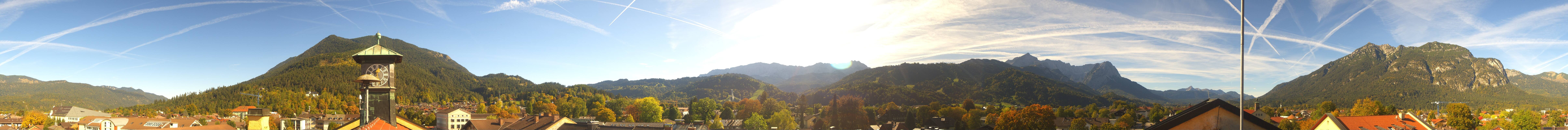 Archiv Foto Webcam Panoramablick Rathaus Garmisch-Partenkirchen
