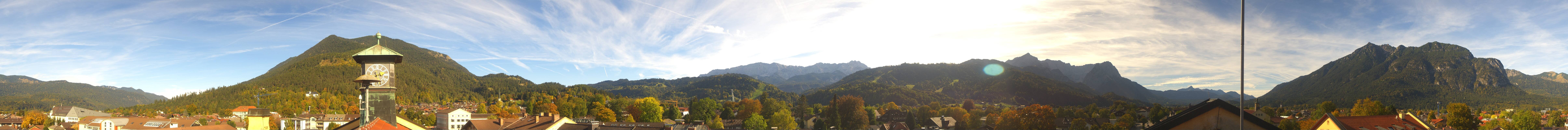 Archiv Foto Webcam Panoramablick Rathaus Garmisch-Partenkirchen