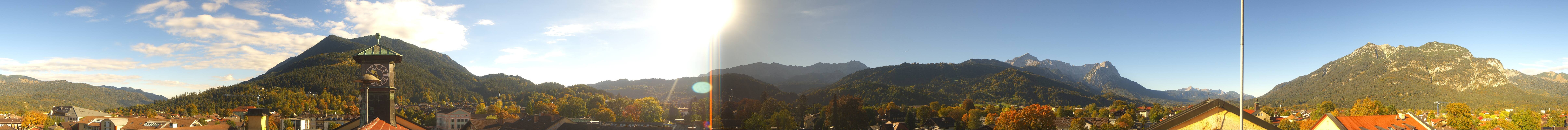 Archiv Foto Webcam Panoramablick Rathaus Garmisch-Partenkirchen