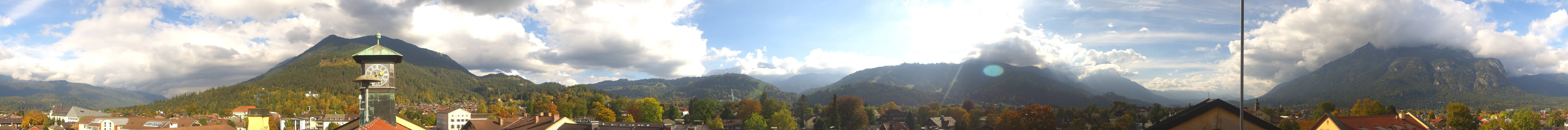 Archiv Foto Webcam Panoramablick Rathaus Garmisch-Partenkirchen