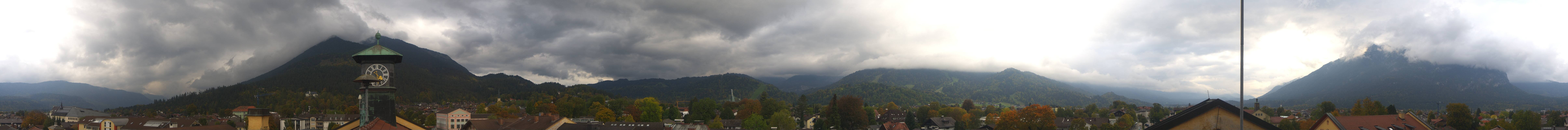 Archiv Foto Webcam Panoramablick Rathaus Garmisch-Partenkirchen