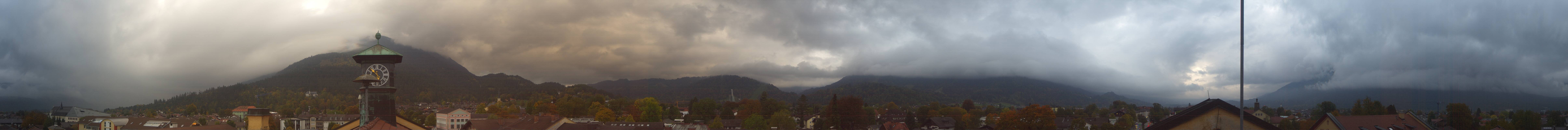 Archiv Foto Webcam Panoramablick Rathaus Garmisch-Partenkirchen