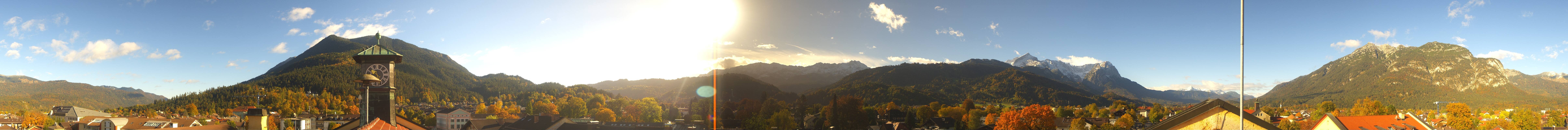 Archiv Foto Webcam Panoramablick Rathaus Garmisch-Partenkirchen