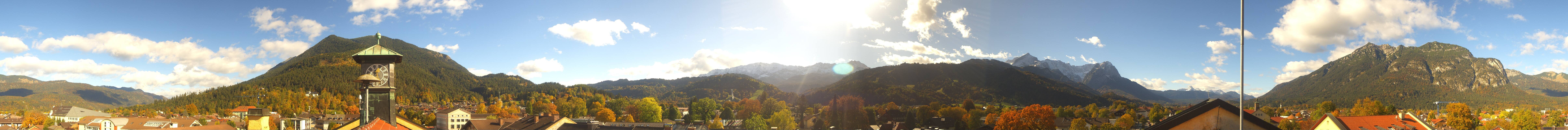 Archiv Foto Webcam Panoramablick Rathaus Garmisch-Partenkirchen