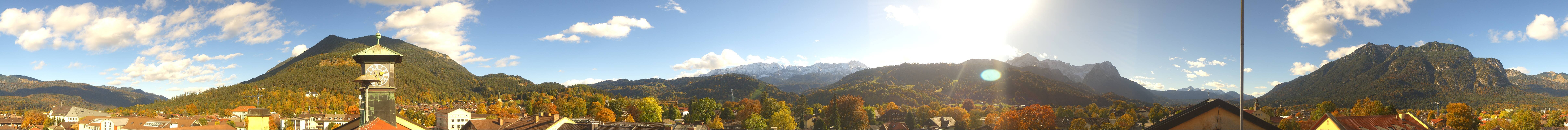 Archiv Foto Webcam Panoramablick Rathaus Garmisch-Partenkirchen