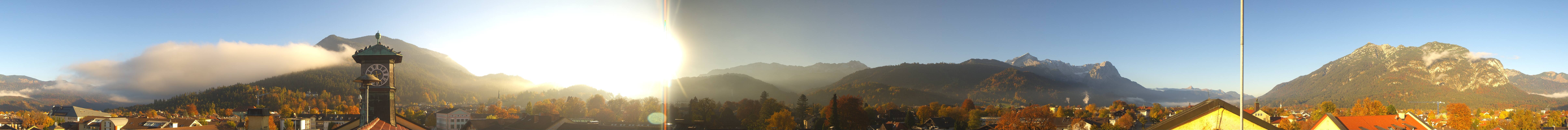 Archiv Foto Webcam Panoramablick Rathaus Garmisch-Partenkirchen