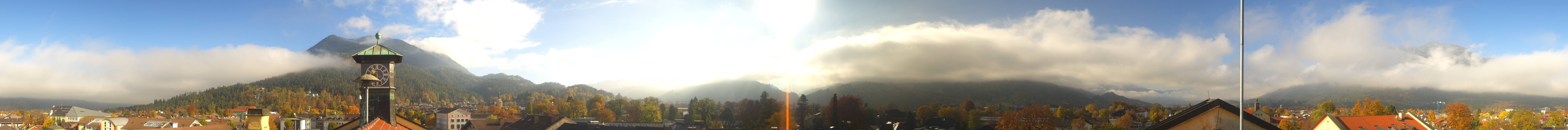 Archiv Foto Webcam Panoramablick Rathaus Garmisch-Partenkirchen