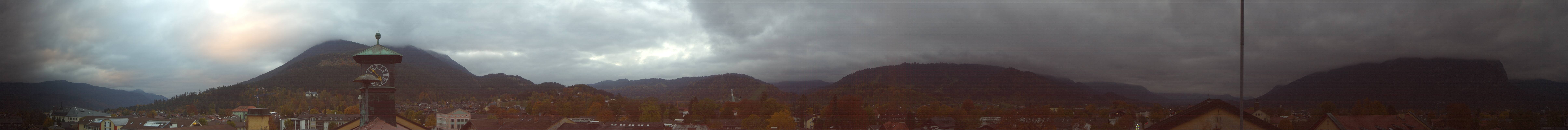 Archiv Foto Webcam Panoramablick Rathaus Garmisch-Partenkirchen