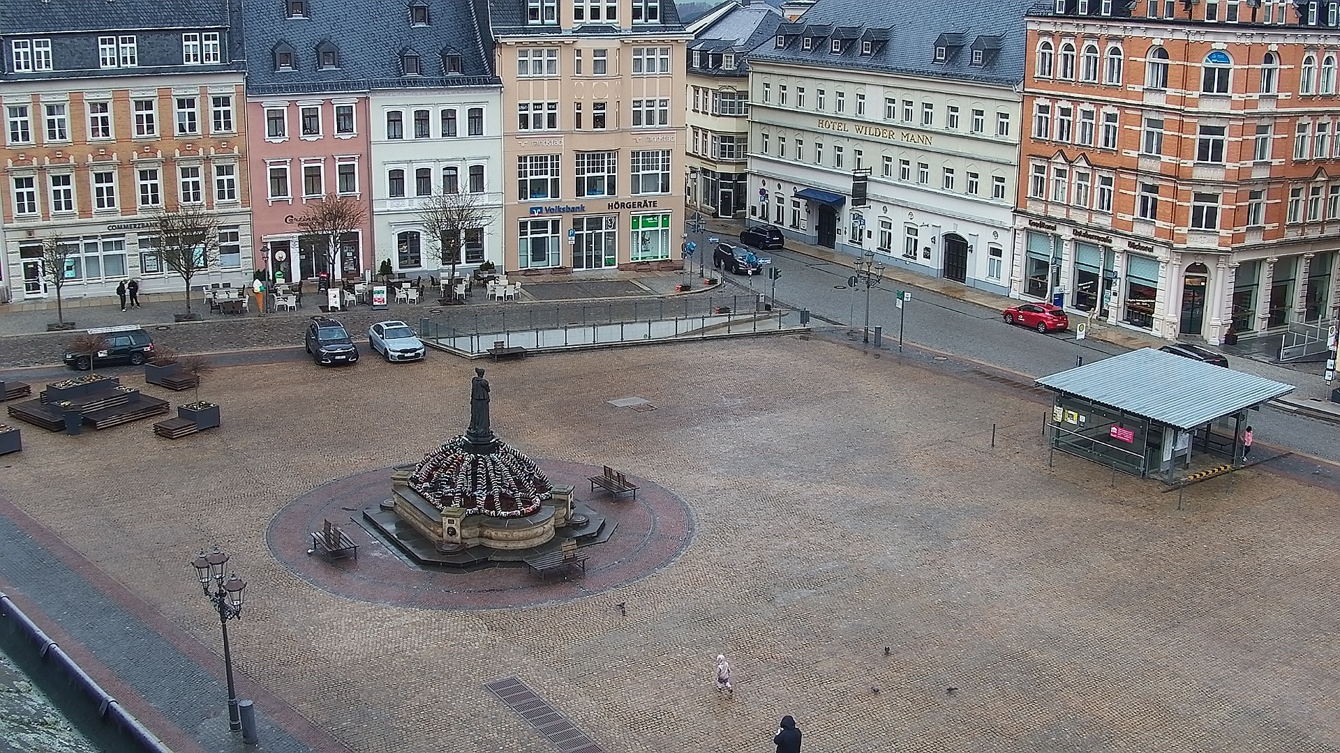 Archiv Foto Webcam Blick auf den Marktplatz Annaberg-Buchholz im Erzgebirge