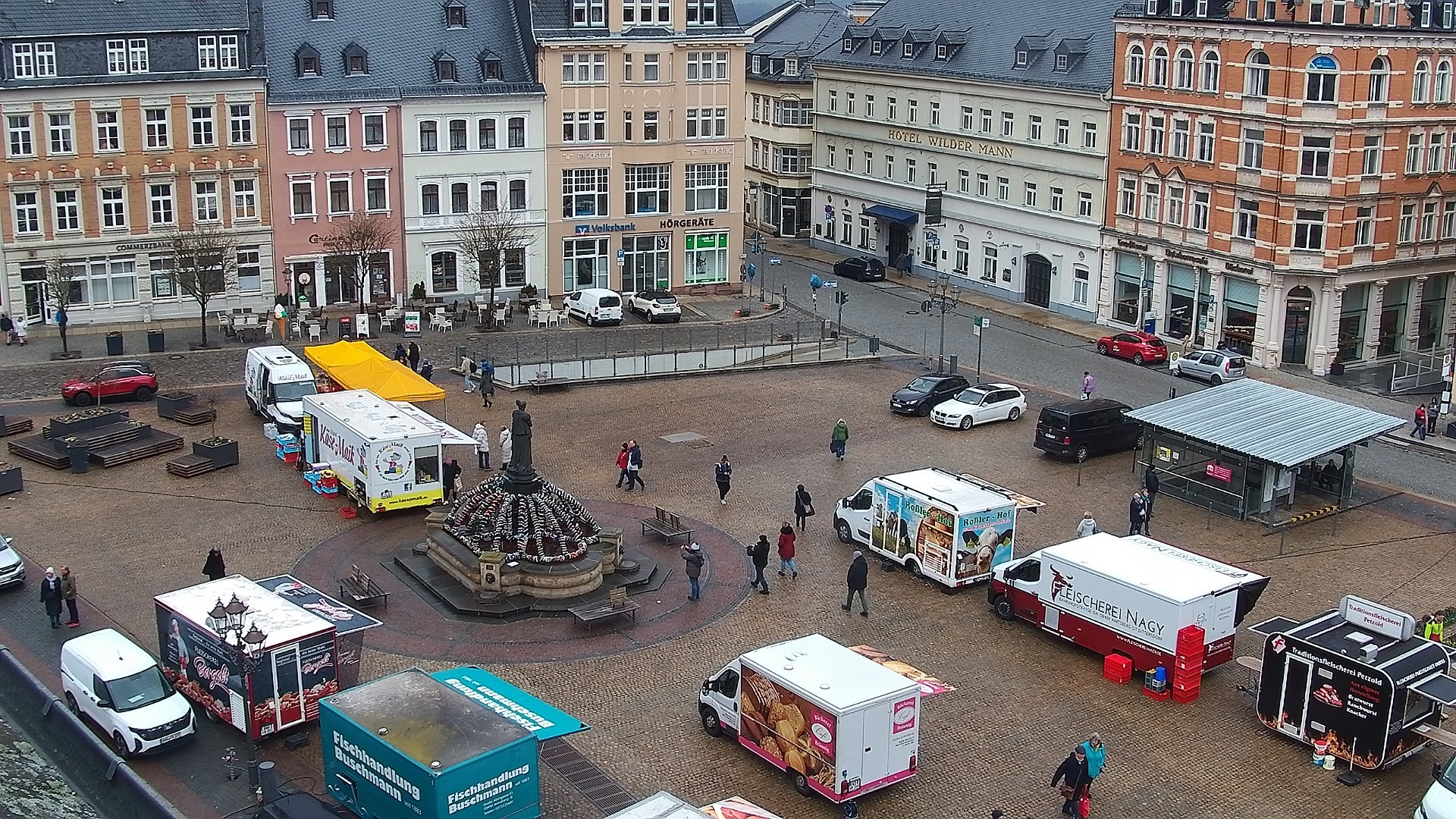 Archiv Foto Webcam Blick auf den Marktplatz Annaberg-Buchholz im Erzgebirge