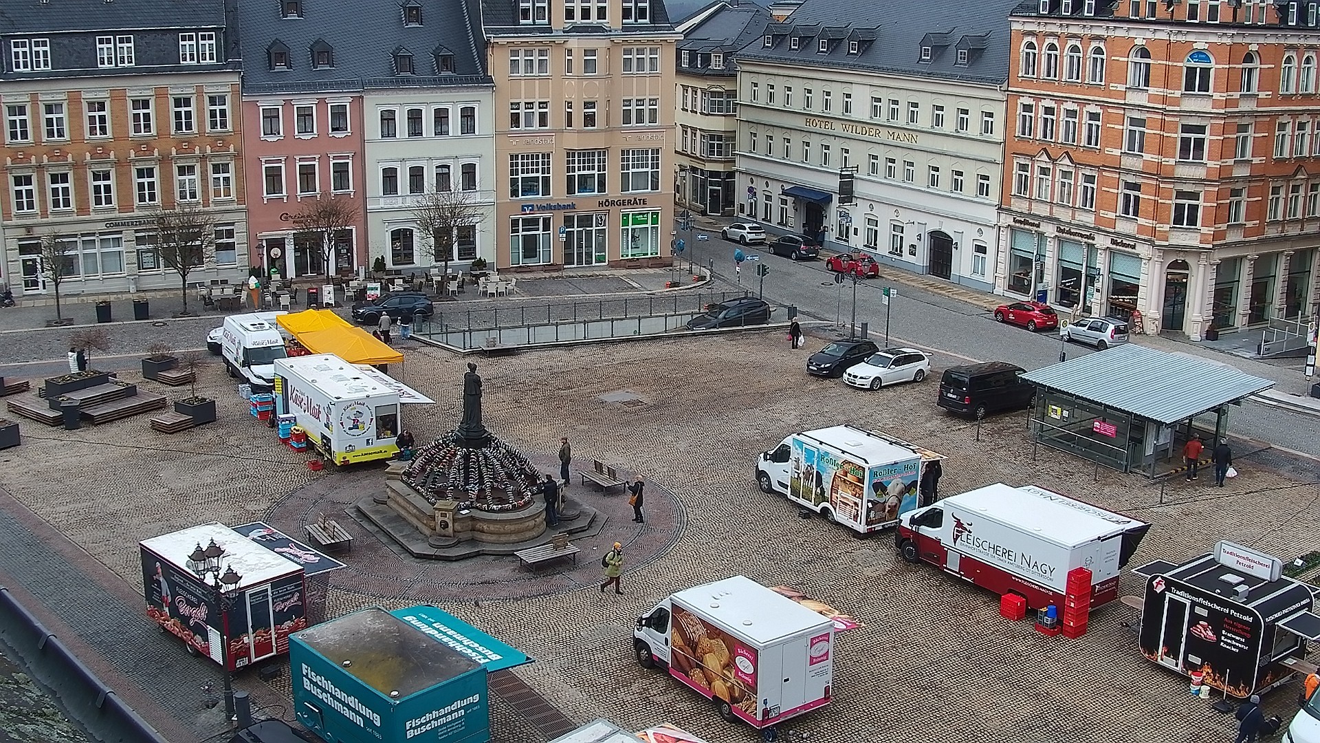 Archiv Foto Webcam Blick auf den Marktplatz Annaberg-Buchholz im Erzgebirge