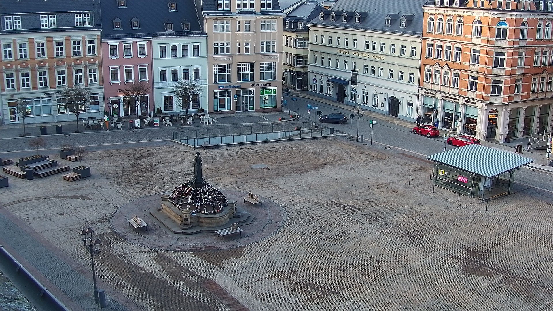 Archiv Foto Webcam Blick auf den Marktplatz Annaberg-Buchholz im Erzgebirge