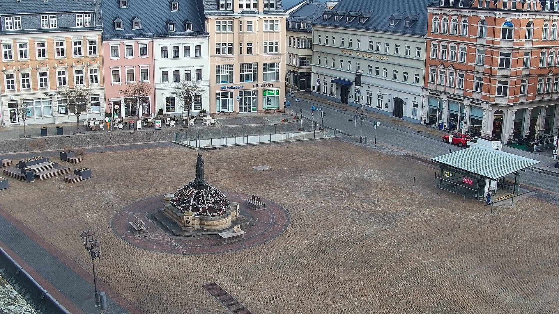 Archiv Foto Webcam Blick auf den Marktplatz Annaberg-Buchholz im Erzgebirge