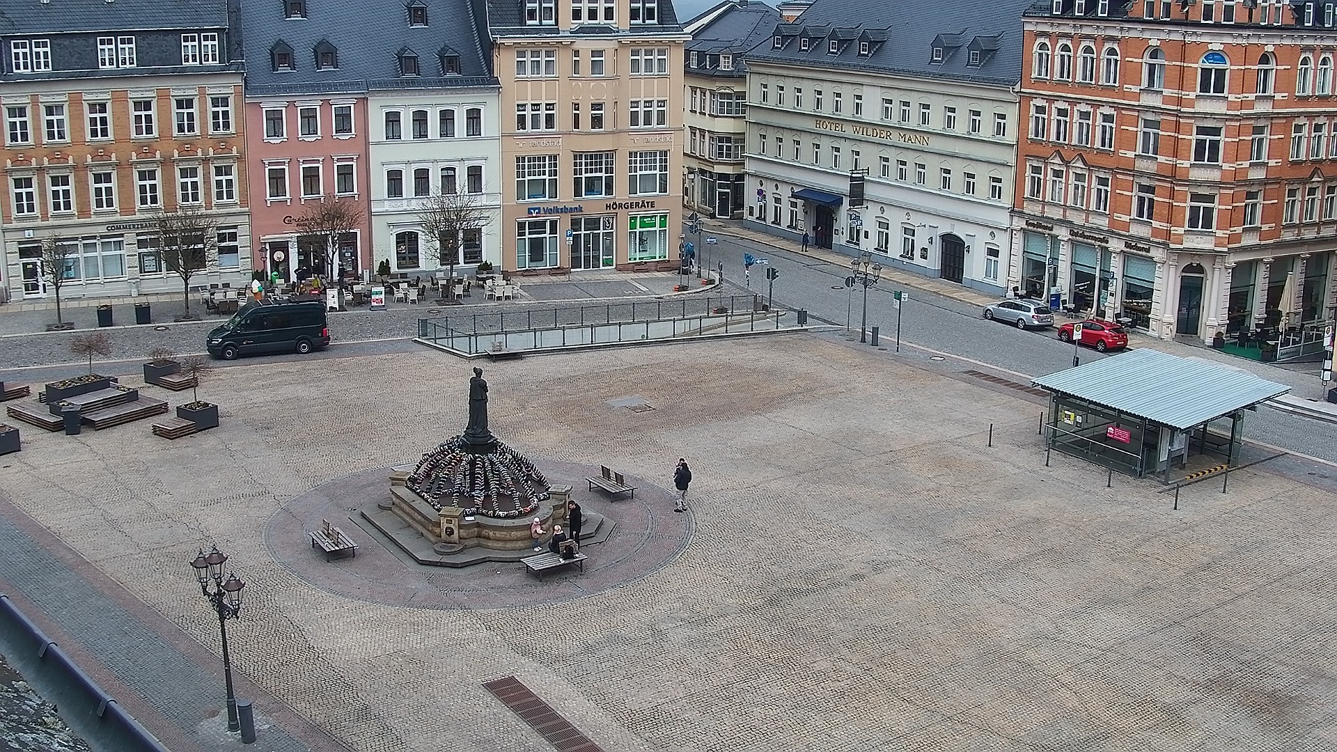 Archiv Foto Webcam Blick auf den Marktplatz Annaberg-Buchholz im Erzgebirge
