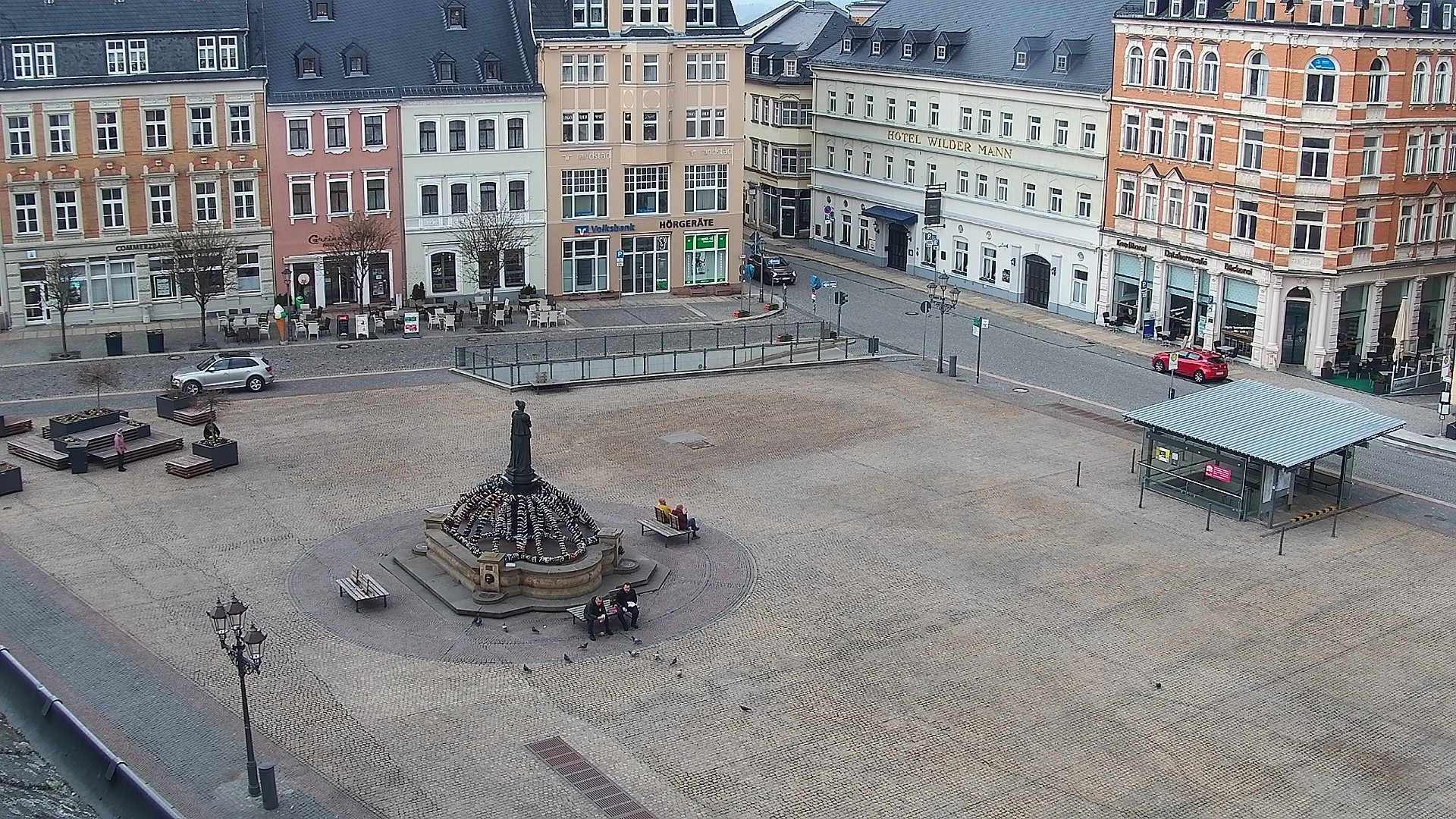 Archiv Foto Webcam Blick auf den Marktplatz Annaberg-Buchholz im Erzgebirge
