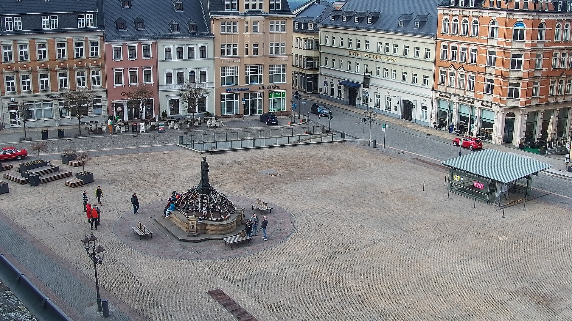 Archiv Foto Webcam Blick auf den Marktplatz Annaberg-Buchholz im Erzgebirge