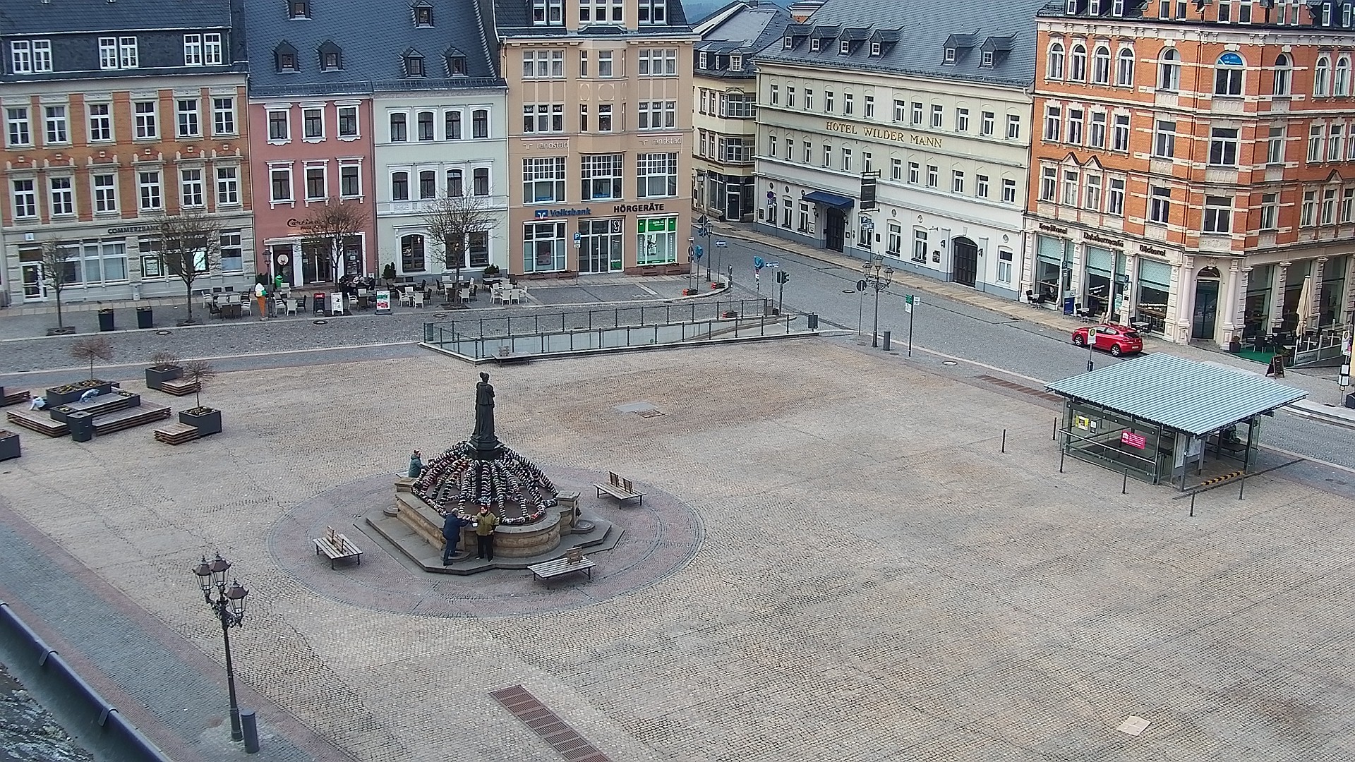 Archiv Foto Webcam Blick auf den Marktplatz Annaberg-Buchholz im Erzgebirge