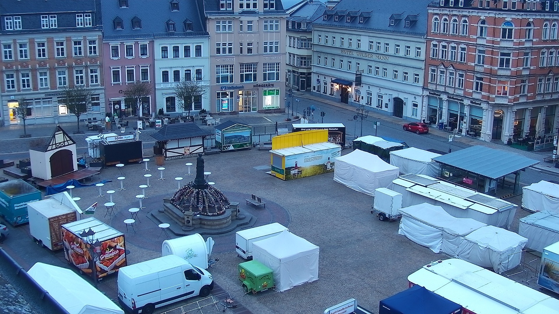 Archiv Foto Webcam Blick auf den Marktplatz Annaberg-Buchholz im Erzgebirge