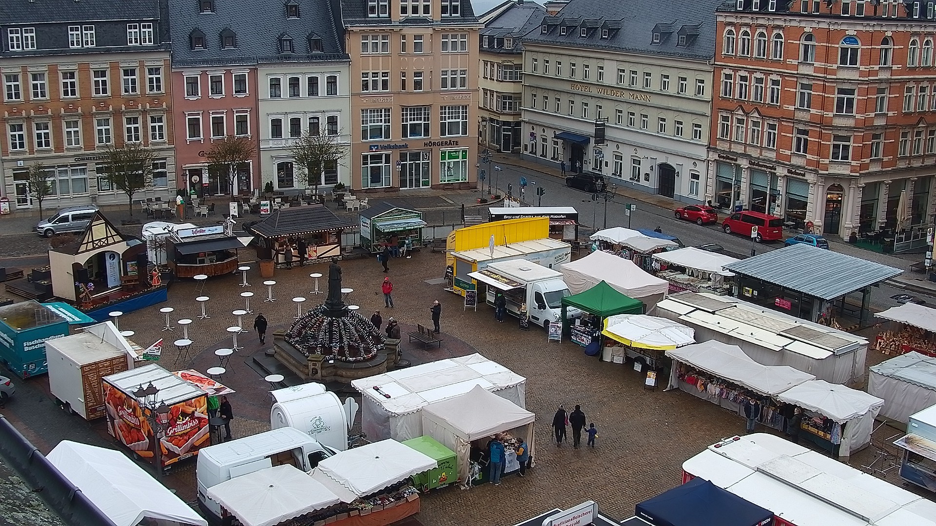 Archiv Foto Webcam Blick auf den Marktplatz Annaberg-Buchholz im Erzgebirge