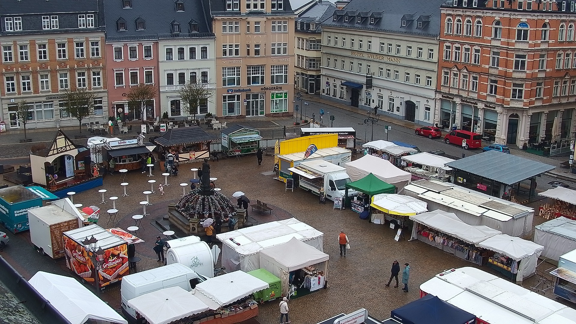 Archiv Foto Webcam Blick auf den Marktplatz Annaberg-Buchholz im Erzgebirge