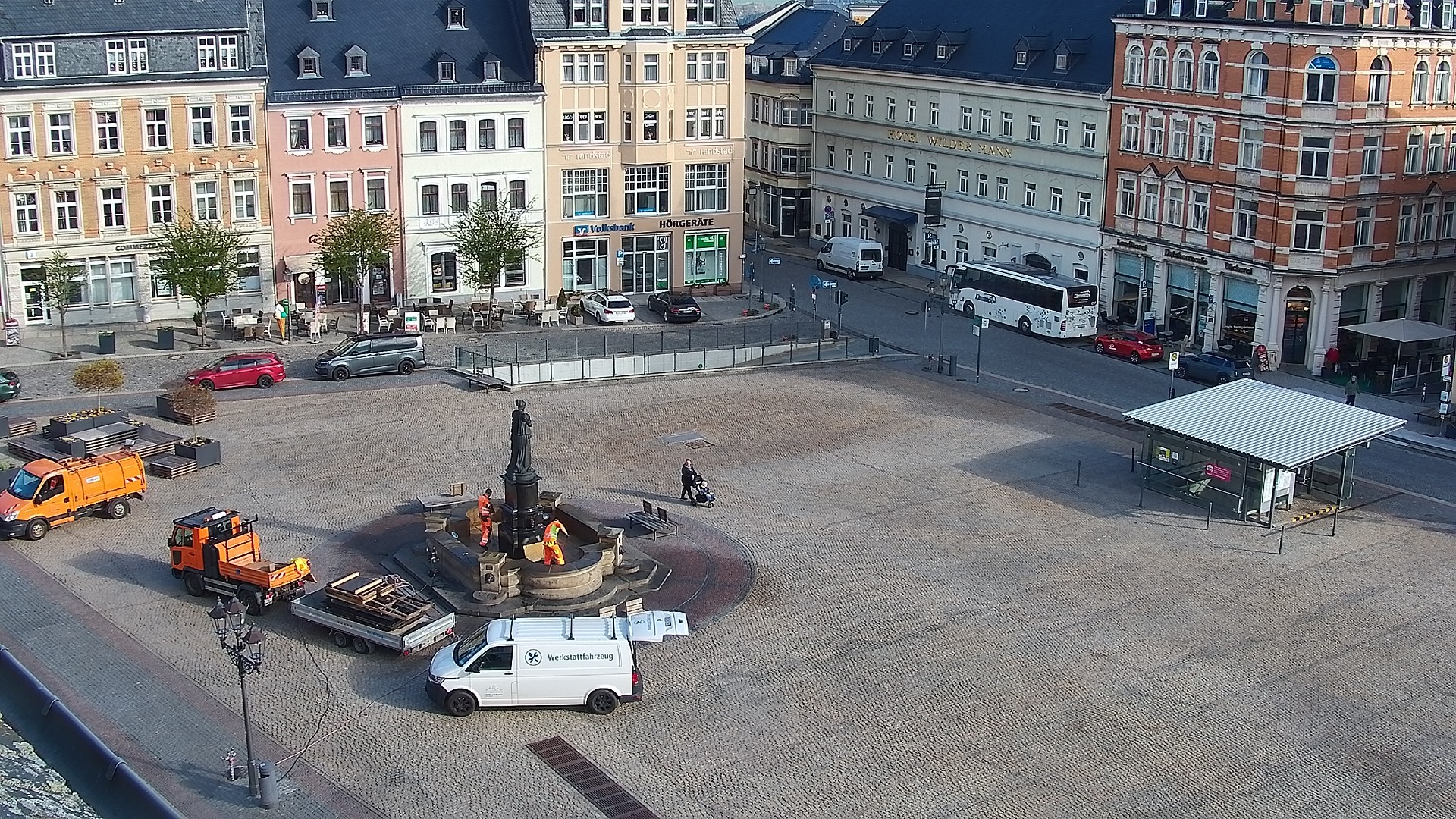 Archiv Foto Webcam Blick auf den Marktplatz Annaberg-Buchholz im Erzgebirge