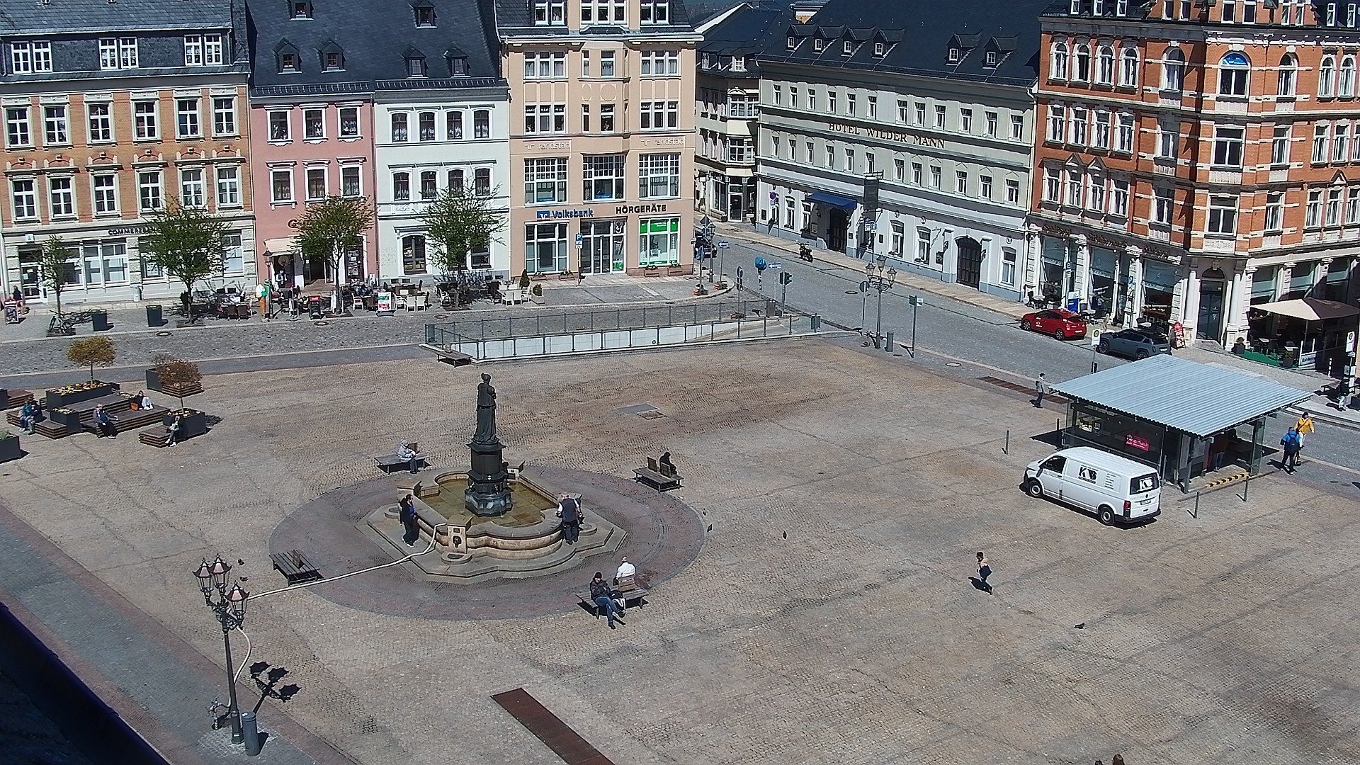 Archiv Foto Webcam Blick auf den Marktplatz Annaberg-Buchholz im Erzgebirge