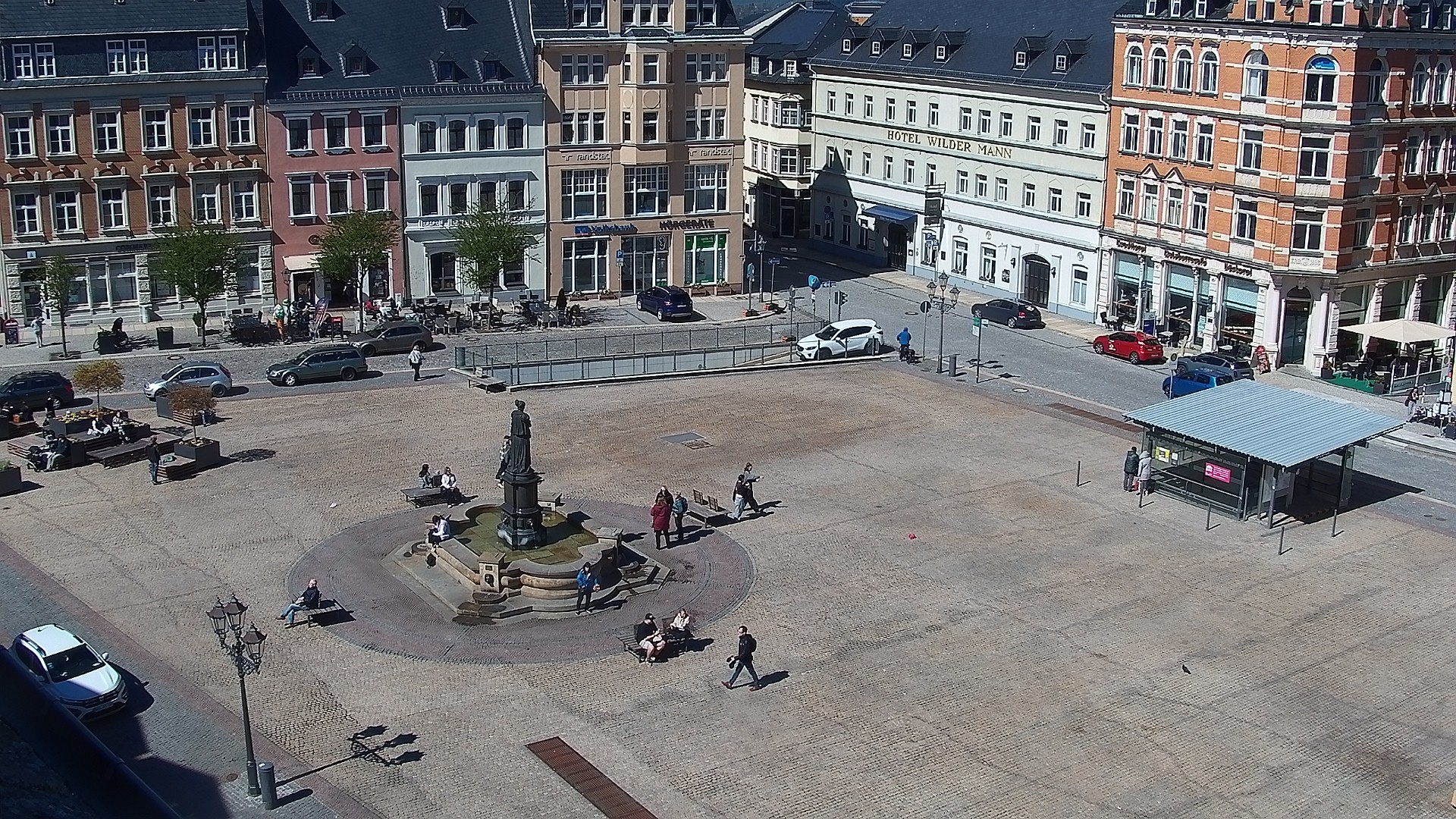 Archiv Foto Webcam Blick auf den Marktplatz Annaberg-Buchholz im Erzgebirge