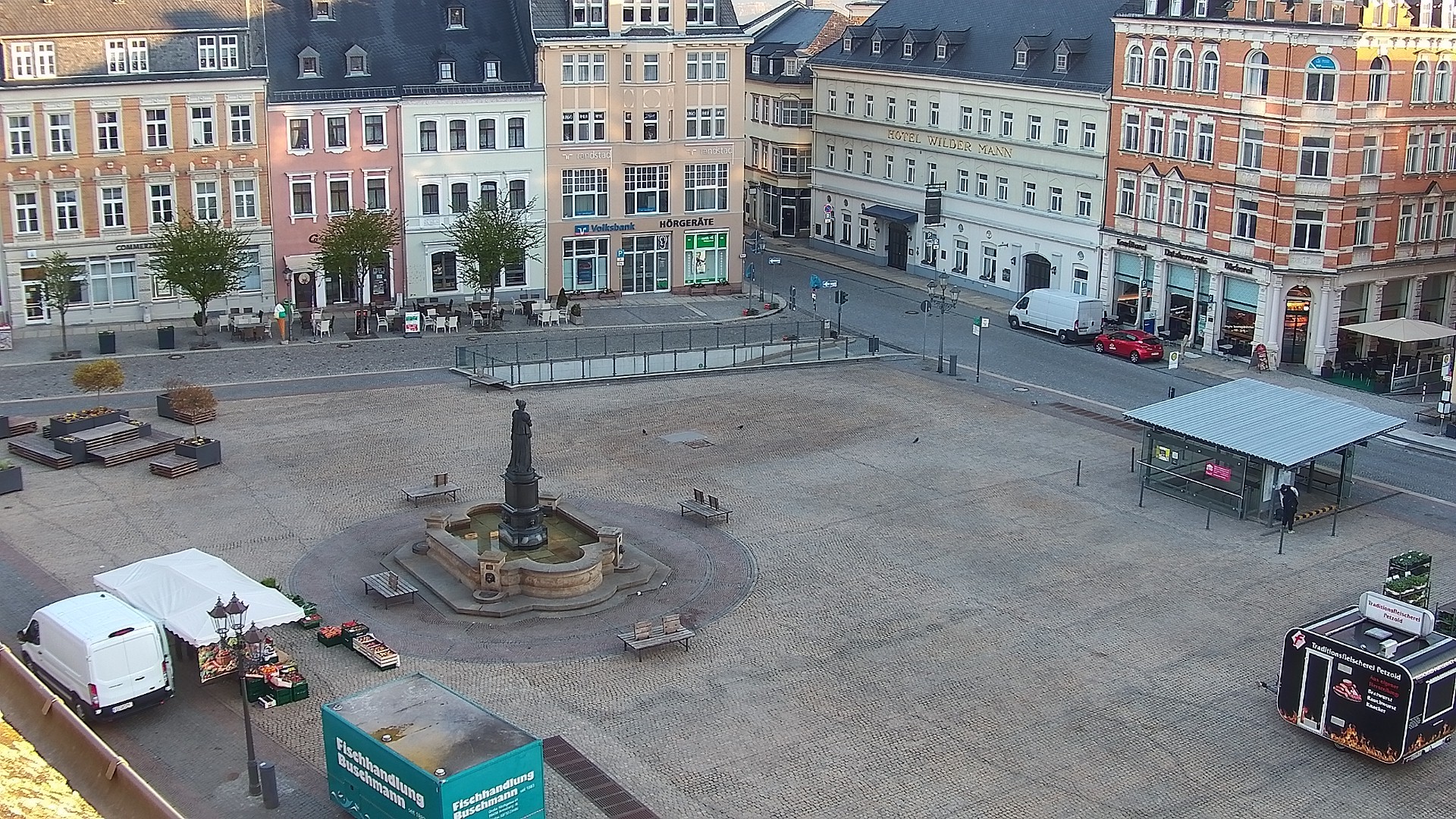 Archived image Webcam Market Square of Annaberg-Buchholz