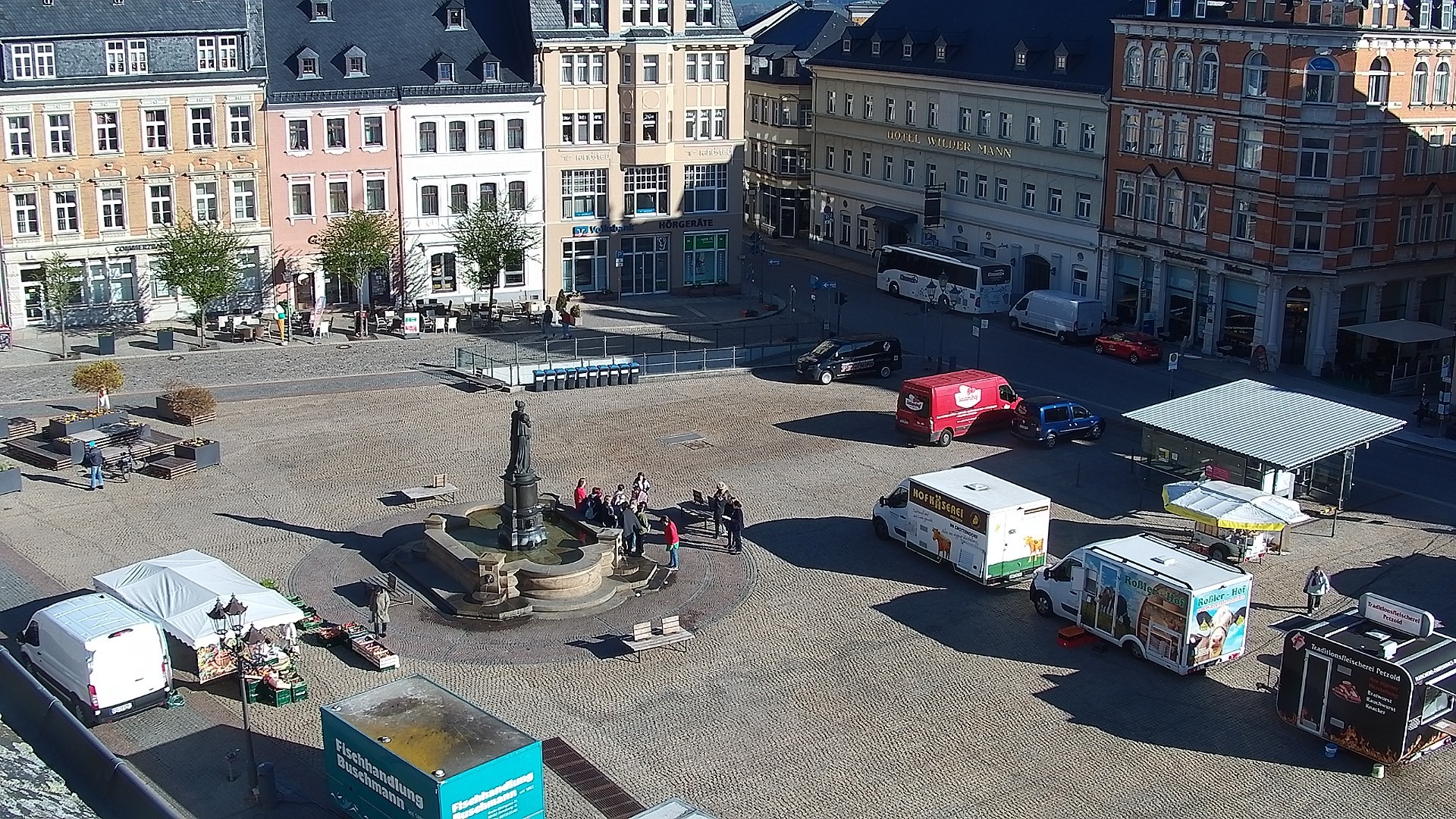 Archived image Webcam Market Square of Annaberg-Buchholz