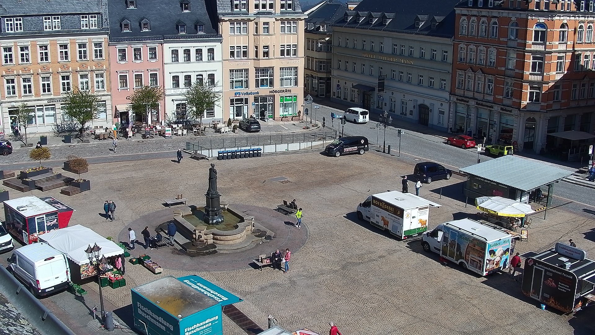 Archived image Webcam Market Square of Annaberg-Buchholz