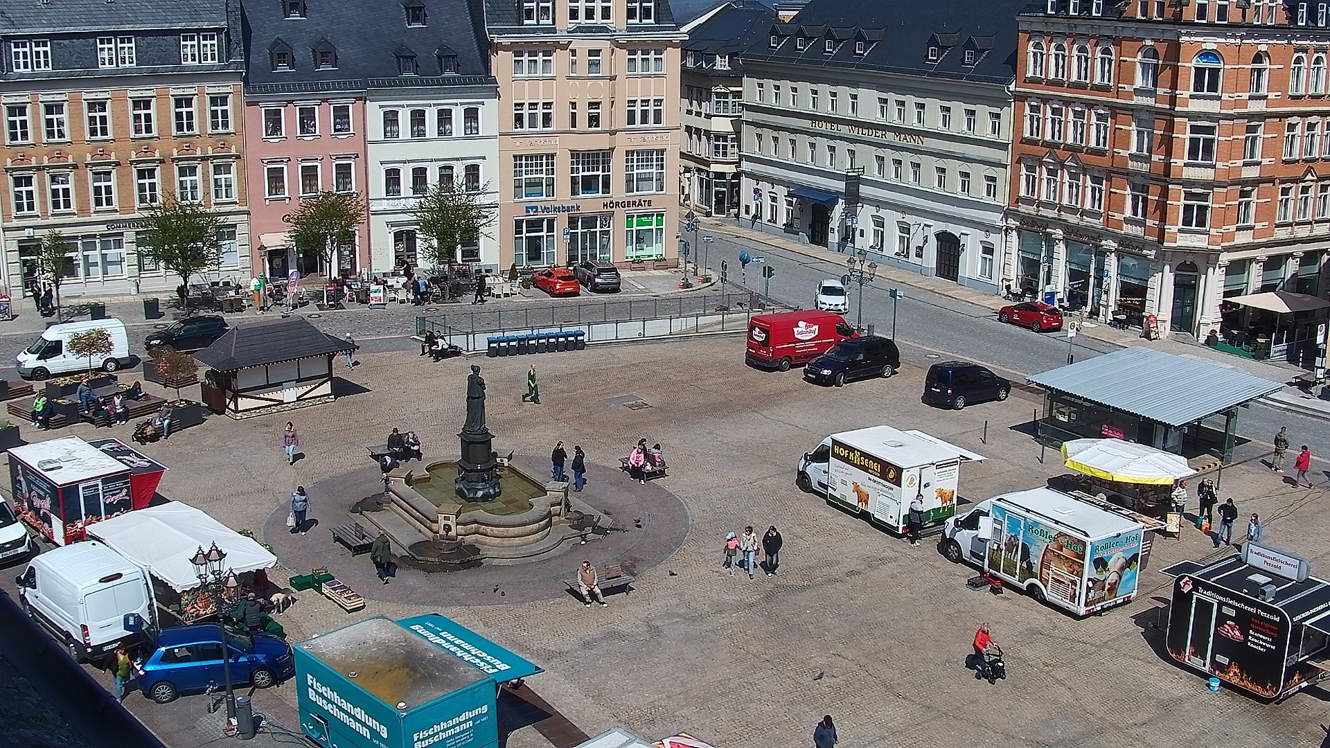 Archived image Webcam Market Square of Annaberg-Buchholz