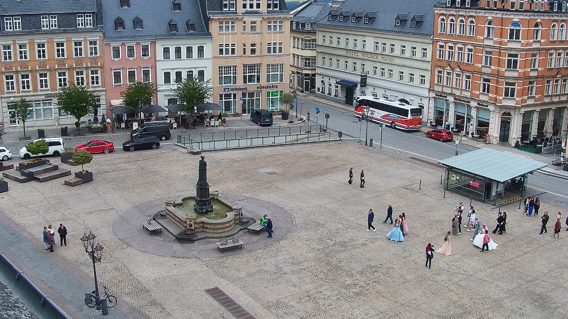 Archiv Foto Webcam Blick auf den Marktplatz Annaberg-Buchholz im Erzgebirge
