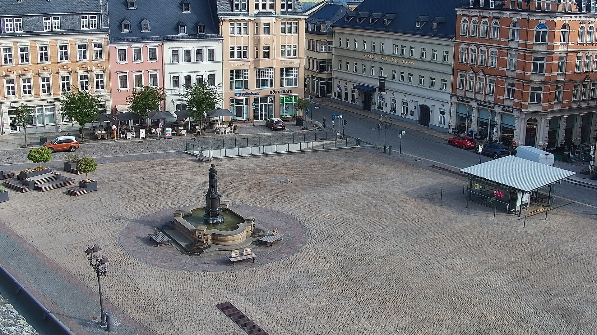 Archiv Foto Webcam Blick auf den Marktplatz Annaberg-Buchholz im Erzgebirge