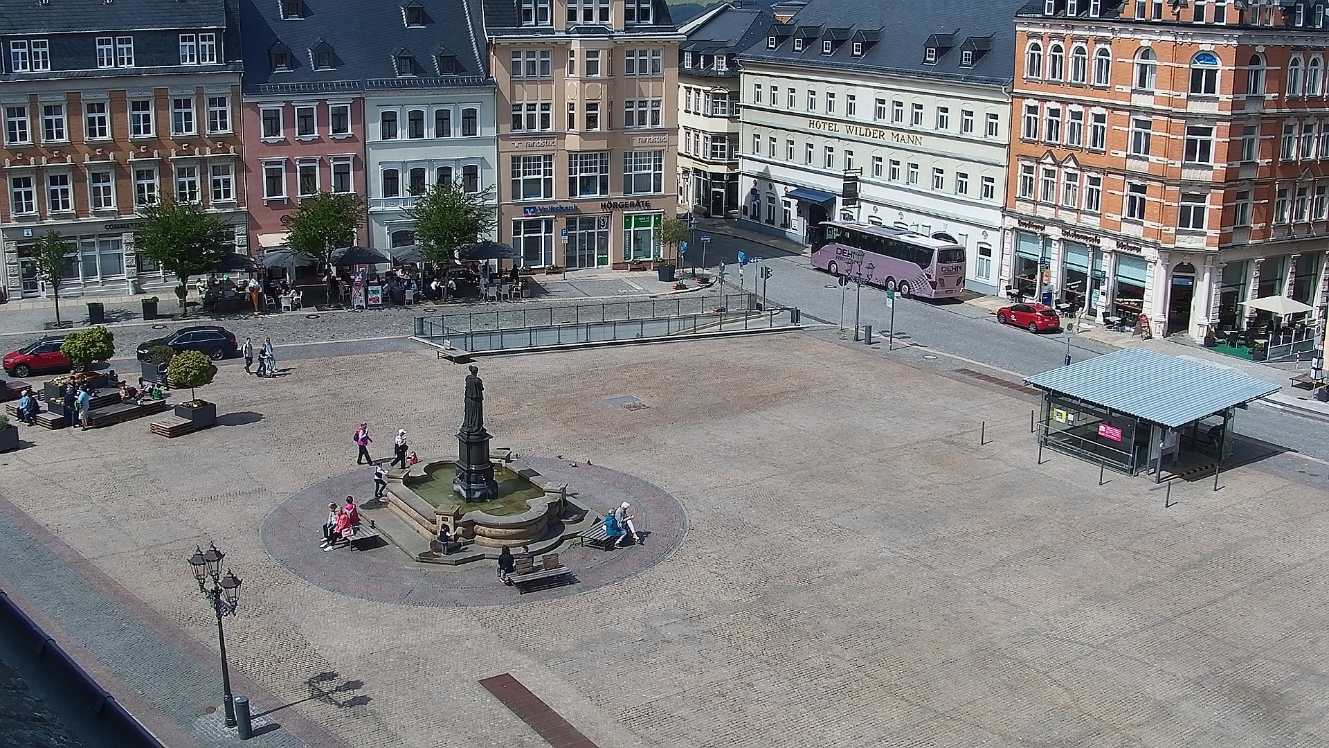 Archiv Foto Webcam Blick auf den Marktplatz Annaberg-Buchholz im Erzgebirge