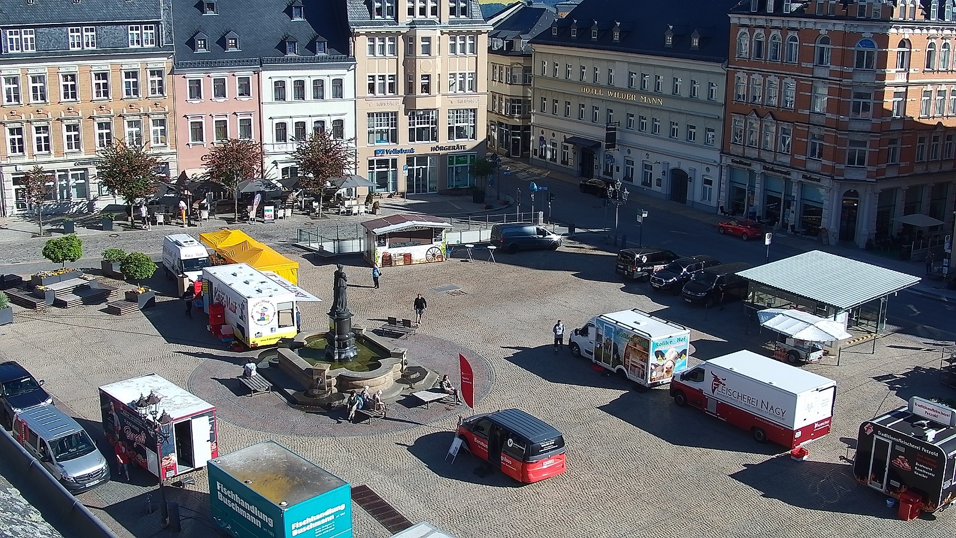 Archiv Foto Webcam Blick auf den Marktplatz Annaberg-Buchholz im Erzgebirge
