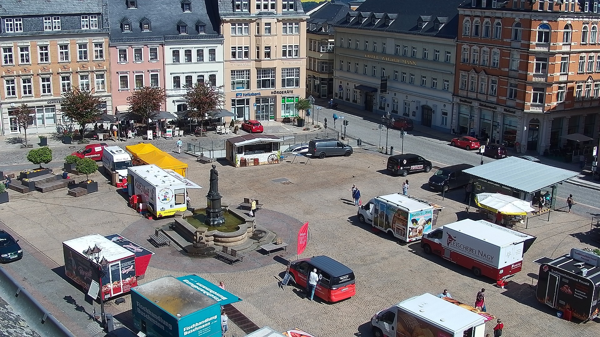 Archiv Foto Webcam Blick auf den Marktplatz Annaberg-Buchholz im Erzgebirge