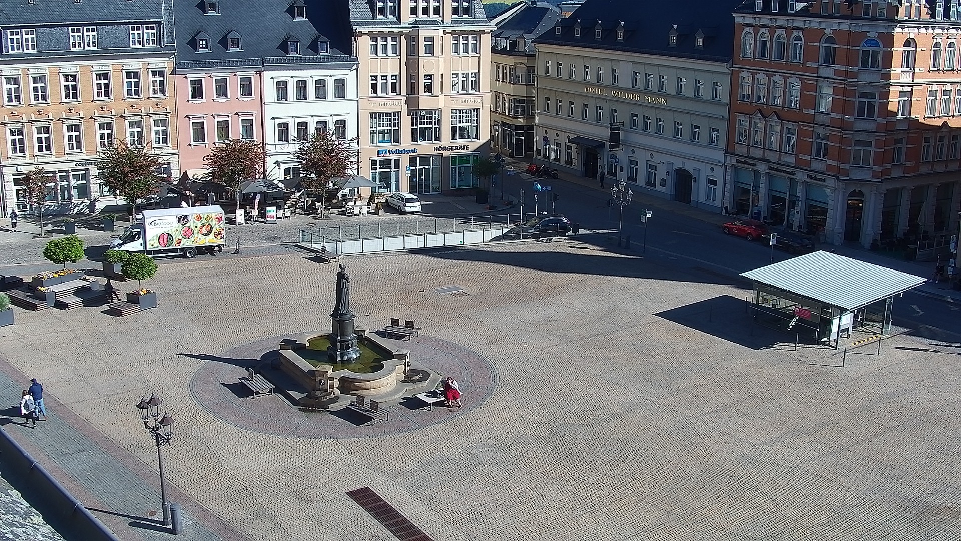 Archiv Foto Webcam Blick auf den Marktplatz Annaberg-Buchholz im Erzgebirge