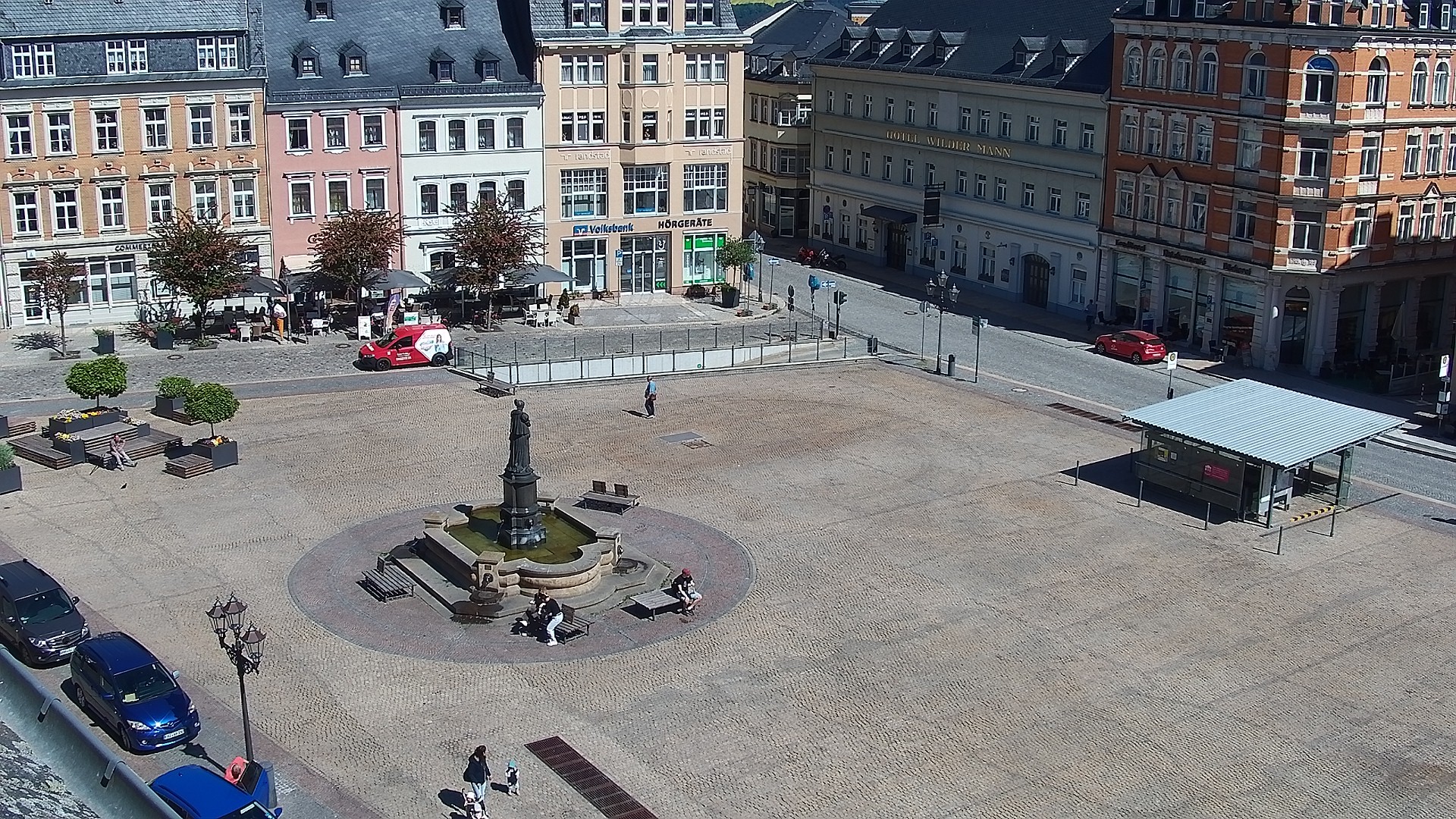 Archiv Foto Webcam Blick auf den Marktplatz Annaberg-Buchholz im Erzgebirge