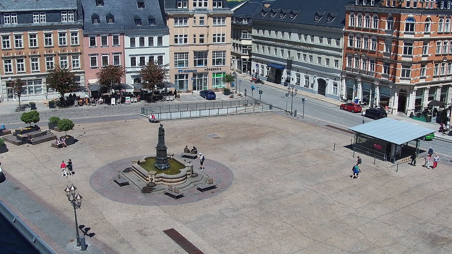 Archiv Foto Webcam Blick auf den Marktplatz Annaberg-Buchholz im Erzgebirge