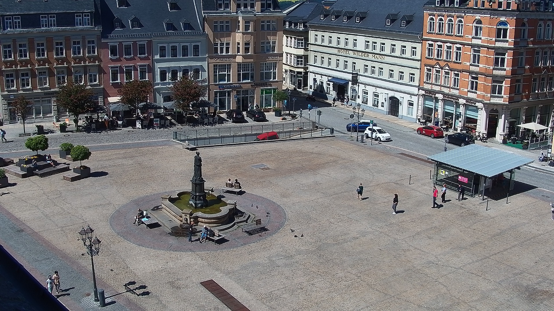 Archiv Foto Webcam Blick auf den Marktplatz Annaberg-Buchholz im Erzgebirge