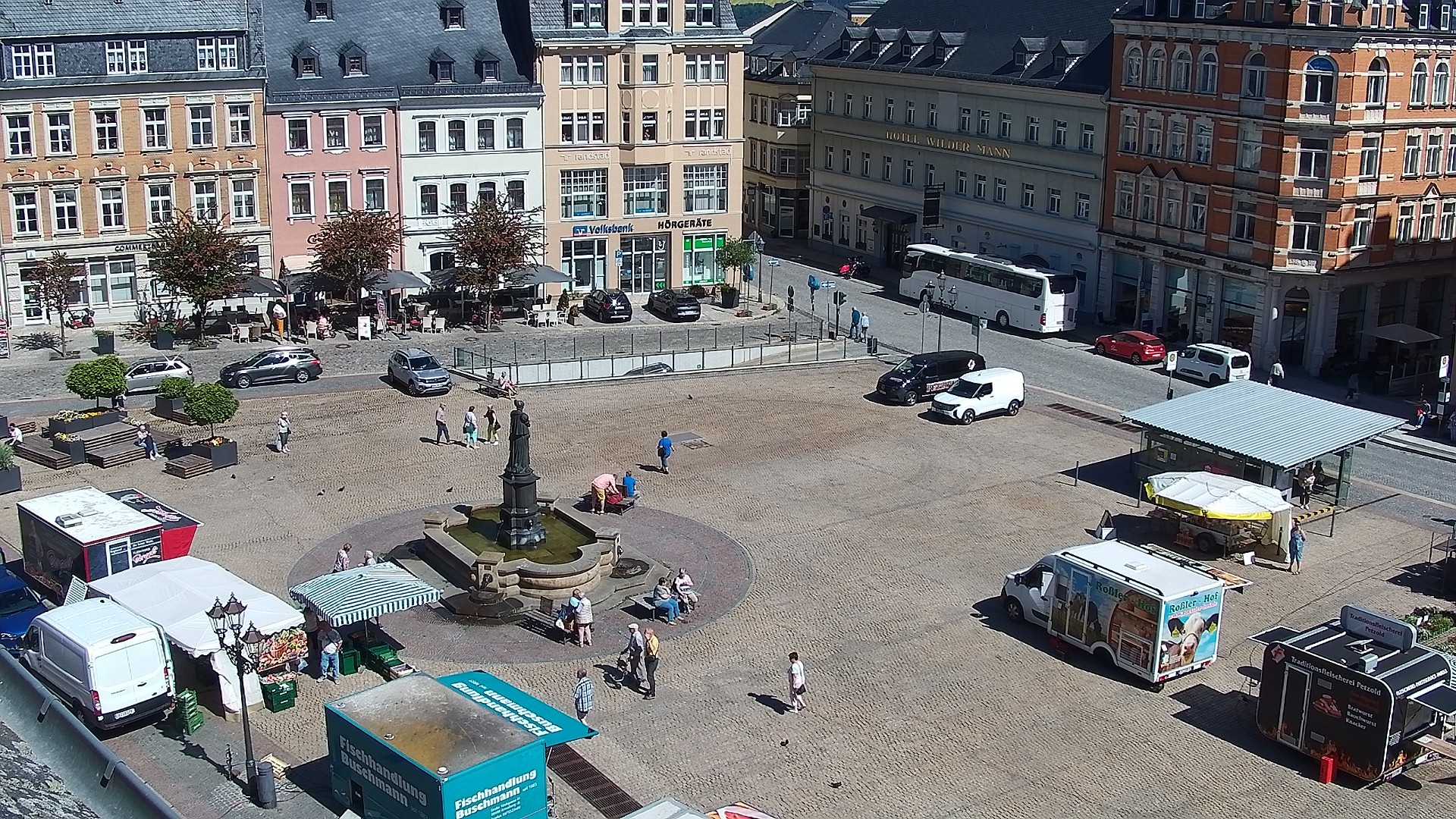 Archiv Foto Webcam Blick auf den Marktplatz Annaberg-Buchholz im Erzgebirge
