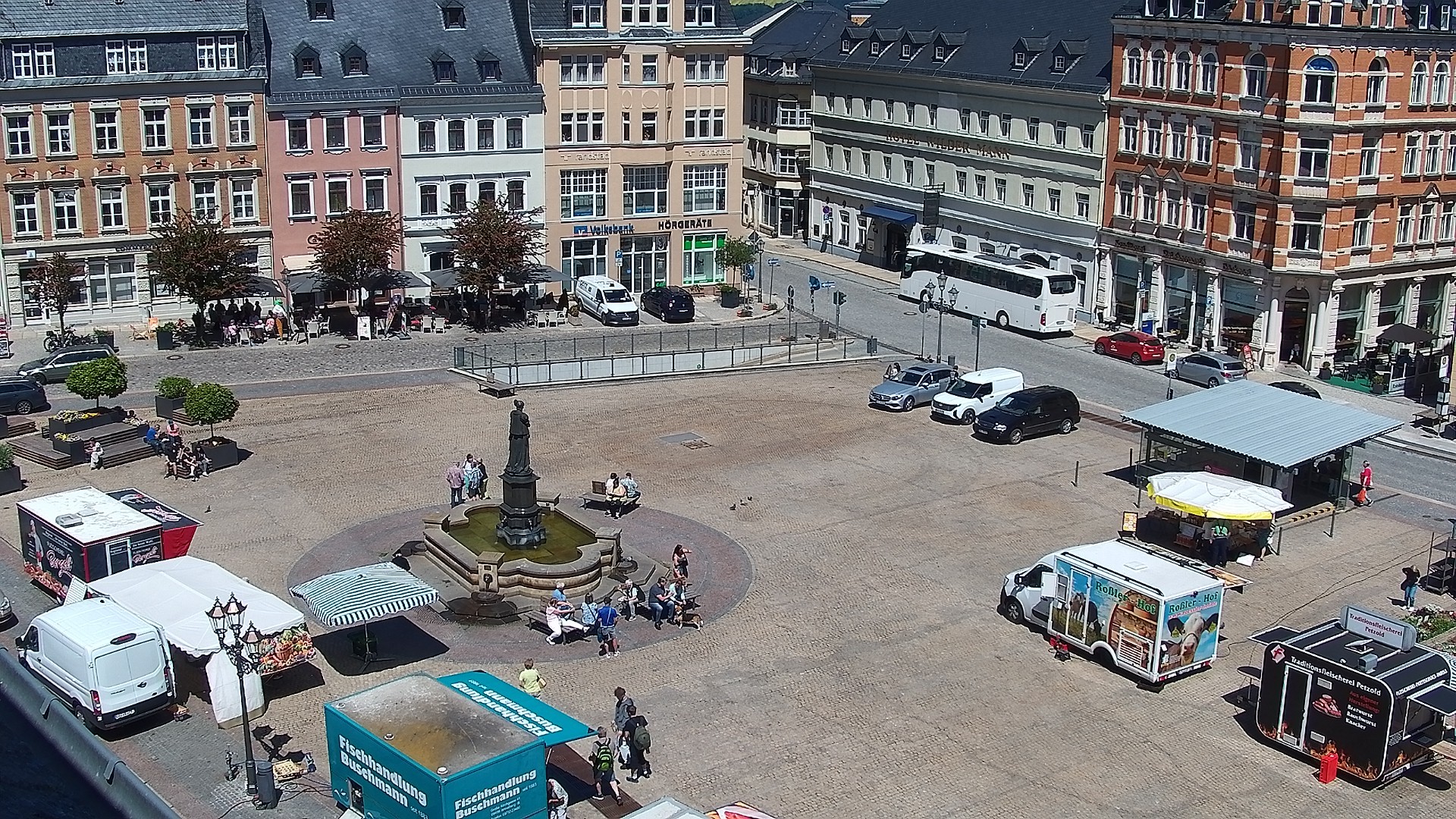 Archiv Foto Webcam Blick auf den Marktplatz Annaberg-Buchholz im Erzgebirge