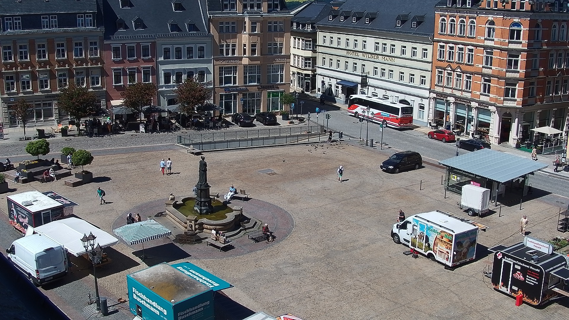 Archiv Foto Webcam Blick auf den Marktplatz Annaberg-Buchholz im Erzgebirge