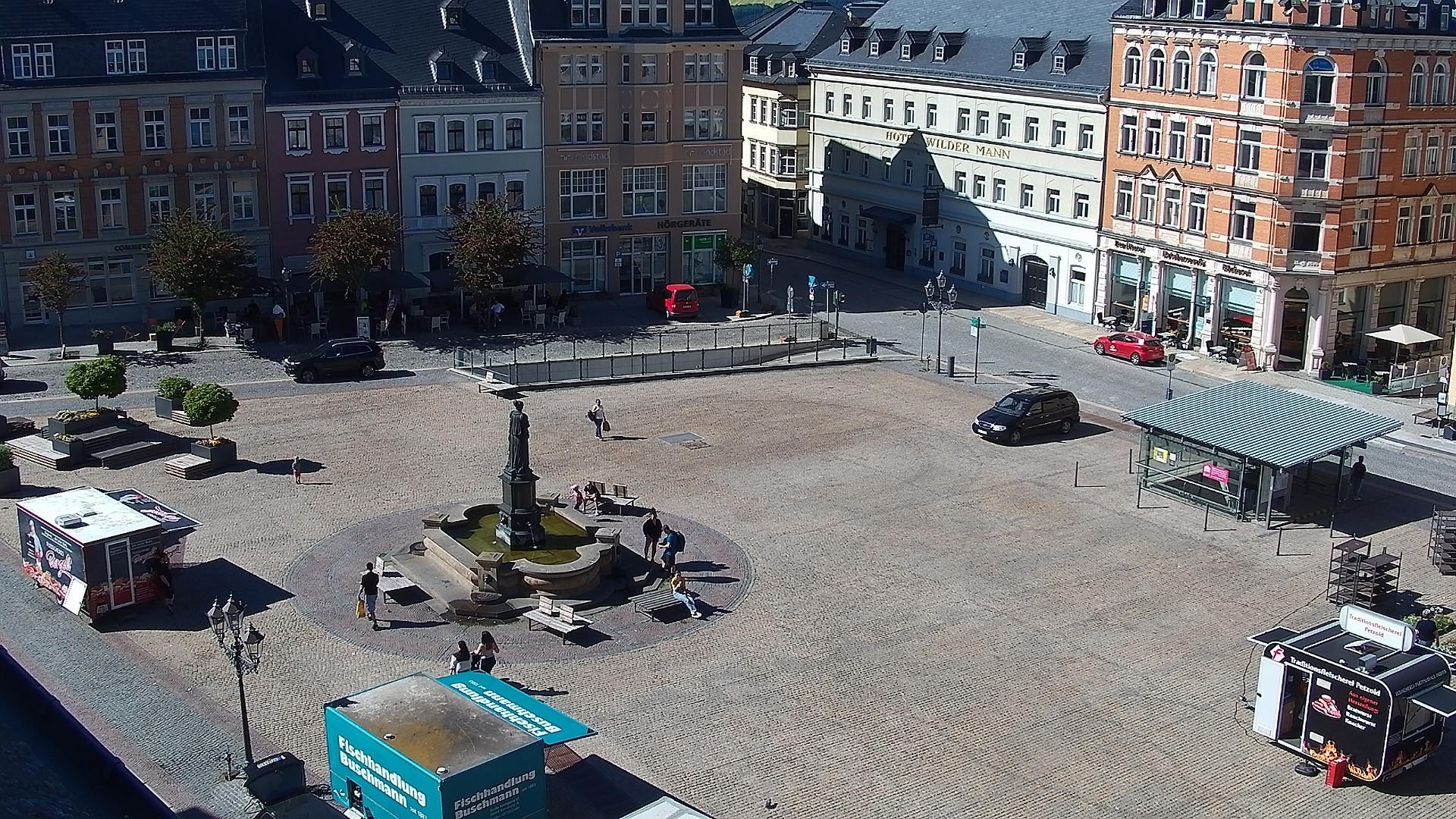 Archiv Foto Webcam Blick auf den Marktplatz Annaberg-Buchholz im Erzgebirge