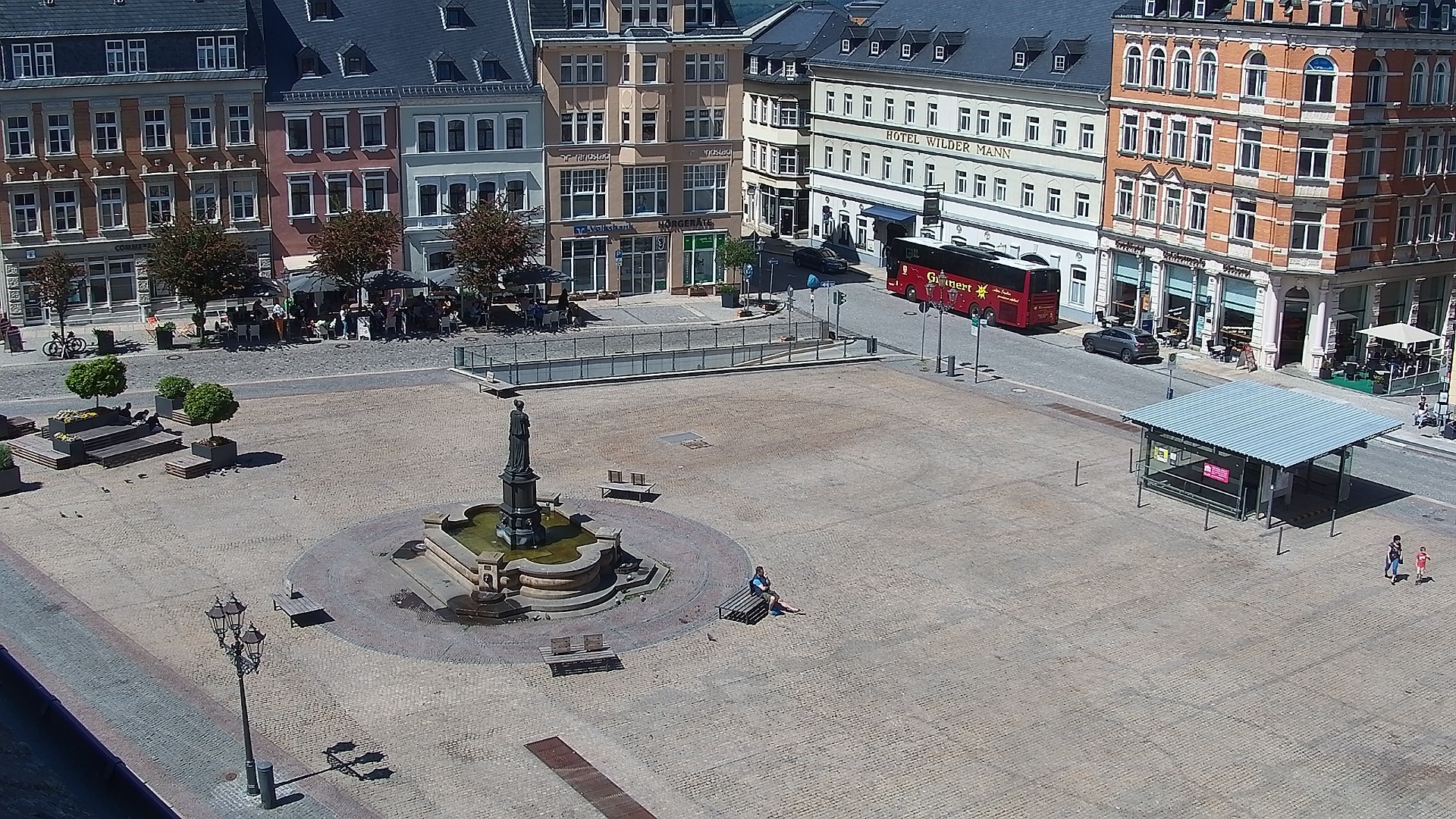 Archiv Foto Webcam Blick auf den Marktplatz Annaberg-Buchholz im Erzgebirge