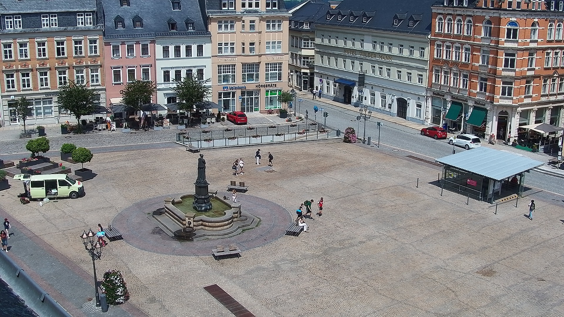 Archived image Webcam Market Square of Annaberg-Buchholz
